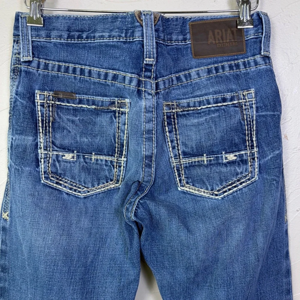 Ariat M4 Relaxed Boot Cut Jeans Mens 29x34 Blue Denim Western Cowboy Workwear